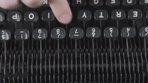 Typing a Film Script or a Book on a Vintage Typerwriter