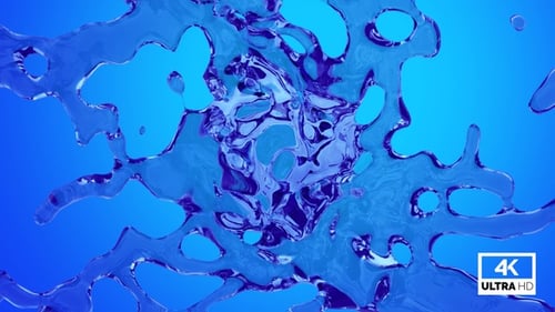 Abstract Blue Fluid Splash Reveal