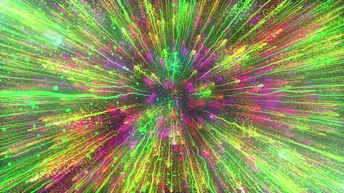 Vibrant Abstract Particle Burst Celebration Background Loop