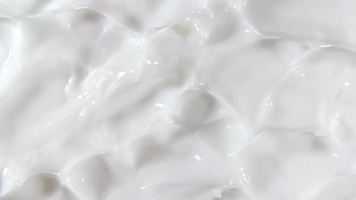 Viscous White Cream Texture Close Up