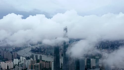 Shanghai skyline with modern urban skyscrapers, China