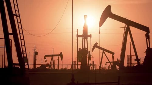 Oil Wells At Sunrise