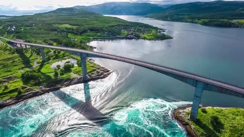 Whirlpools of the Maelstrom of Saltstraumen, Nordland, Norway