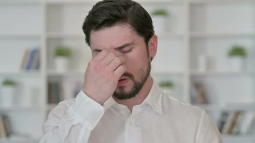 Tired Man Having Headache