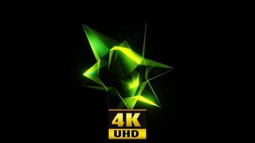 Morphing An Abstract Green Shape 4K