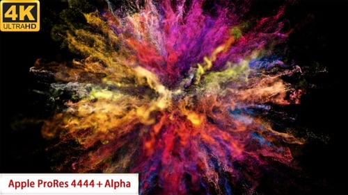 Bunte Pulverexplosion