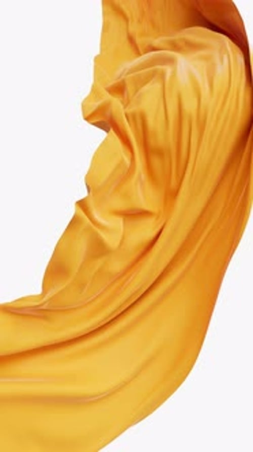 Fluid Yellow Fabric Wave Background Animation