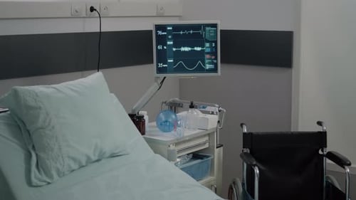 Close Up of Monitor Used for Heart Rate and Pulse Measuring