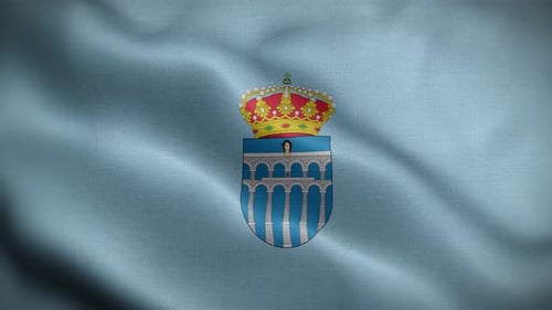 Animated Realistic Waving Flag with Official Crowned Coat of Arms