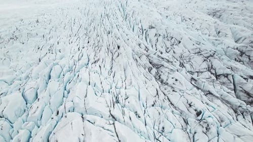 Awesome Drone Shot of Ice Glaciers Floating on Top Of the Water