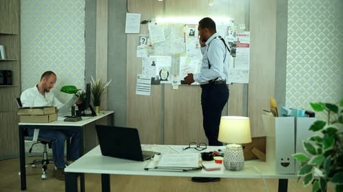 Detectives Solving a Crime in an Office