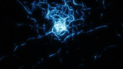 Abstract Blue Electric Energy Field Seamless Loop