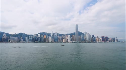Wunderschönes Gebäude und Architektur rund um die Skyline von Hongkong