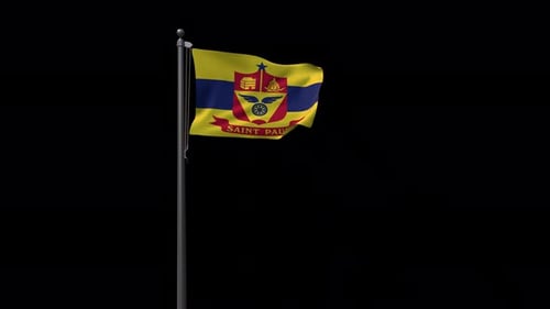 Realistic Waving Saint Paul City Flag Animation