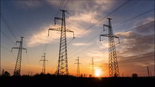 Time lapse High Voltage Electric Tower