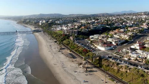 Aerial View of San Clemente Coastline, California