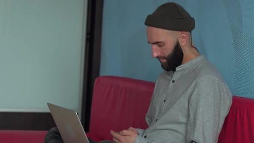 Man Using Smartphone