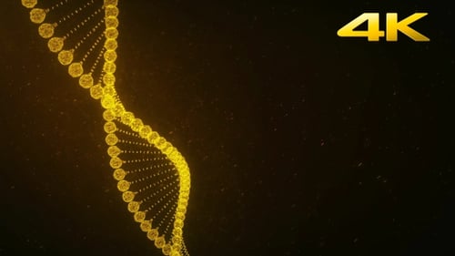 Goldener Plexus DNA-Hintergrund 4K