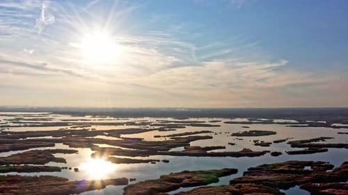 The Village Is Located on Samarskie Plavni in Picturesque Ukraine