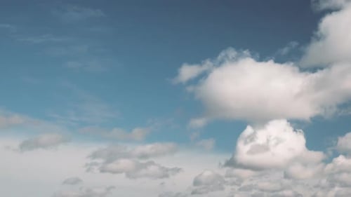 Cloudy Sky With Fluffy Clouds. Natural Background
