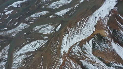 Aerial View of Braided River System