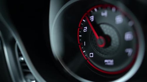 Sporty Car Dashboard Instruments