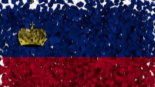 Shattering Flag Reveal Animated Transition