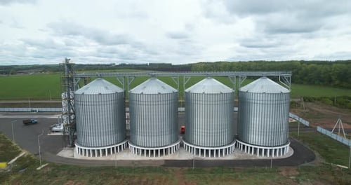 Aerial view of the grain elevator