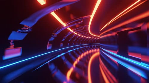 Animación 3D de un interior de ciencia ficción