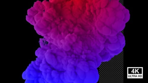 Vibrant Fluid Smoke Cloud Burst Reveal Transition