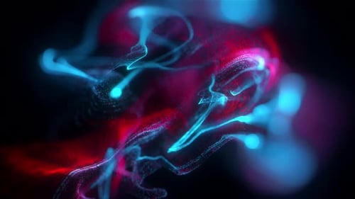 4K Fluid Splash Red Blue Slowmotion