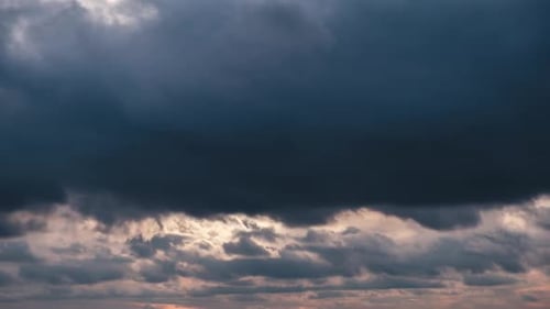 Dramatic Sunset with Storm Clouds Time-Lapse