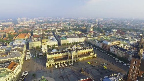 Mary's Church on the Main Square in Historical Center of Krakow, Poland