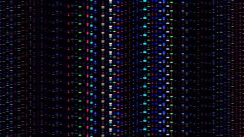 Colorful Glitch Digital Data Stream Background Animation