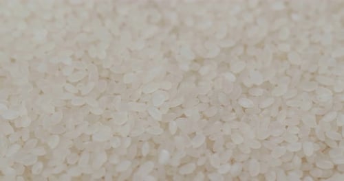 Stack of uncooked white rice