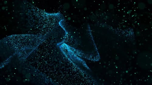 Dynamic Abstract Particle Flow Digital Background