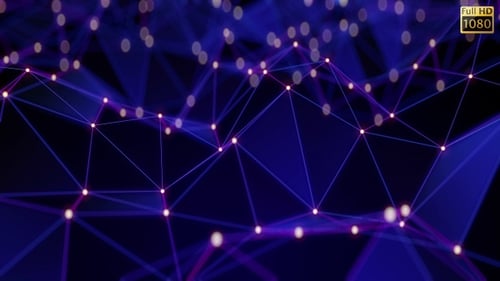 Dynamic Glowing Network: Futuristic Plexus Technology Background