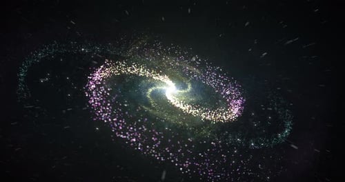 Realistic Galaxy Rotate Zoom Background