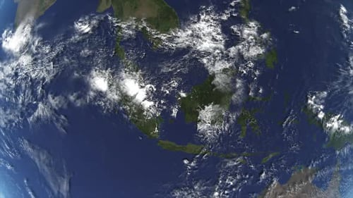 Concept 11-U1 View of the Realistic Planet Earth from Space