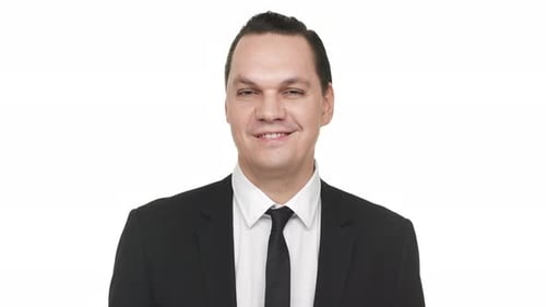Smiling Man in Suit Close Up Portrait