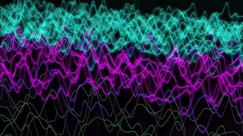 Mouvement de ligne géométrique ondulé coloré abstrait.