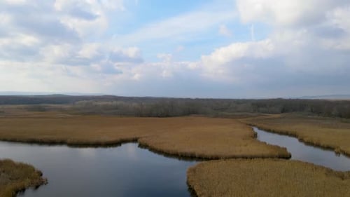 lake and reeds in autumn, Igneada, Turkey