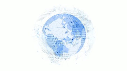 Digital Blue Globe Network Connections Technology Background