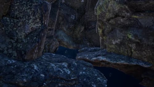 Bewegung Unter dem Wasserfall
