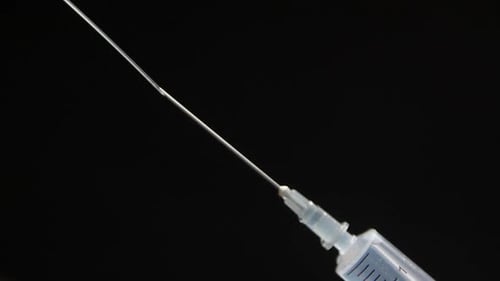 Single Droplet Ejected from Sharp Syringe Needle