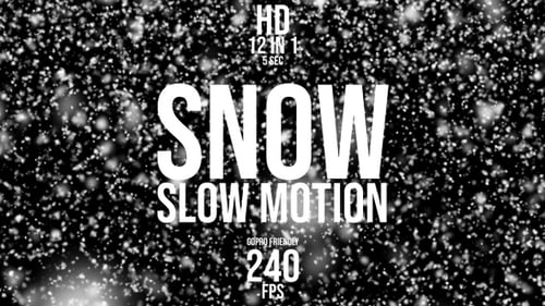 Realistic Slow Motion Falling Snow Overlay Pack