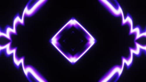 Abstract Neon Kaleidoscope Loop Background