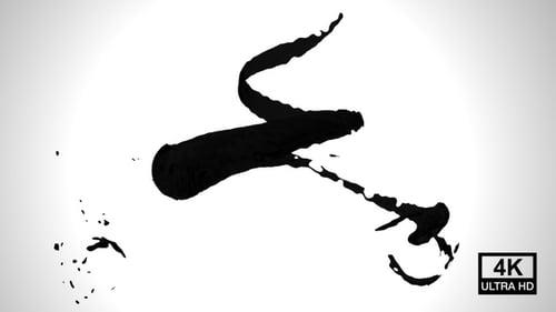 Black Fluid Paint Splash Reveal Transition Element