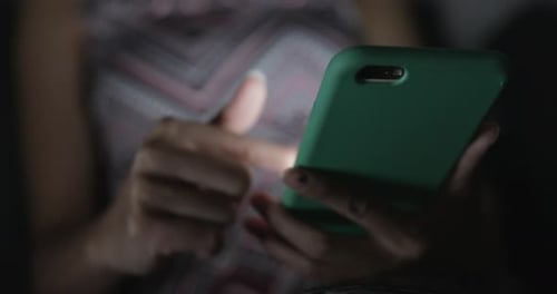 Using smart phone at night