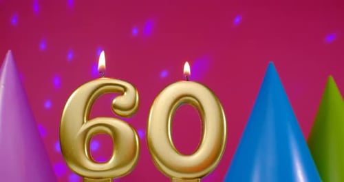 Golden Number Candles for a 60th Birthday